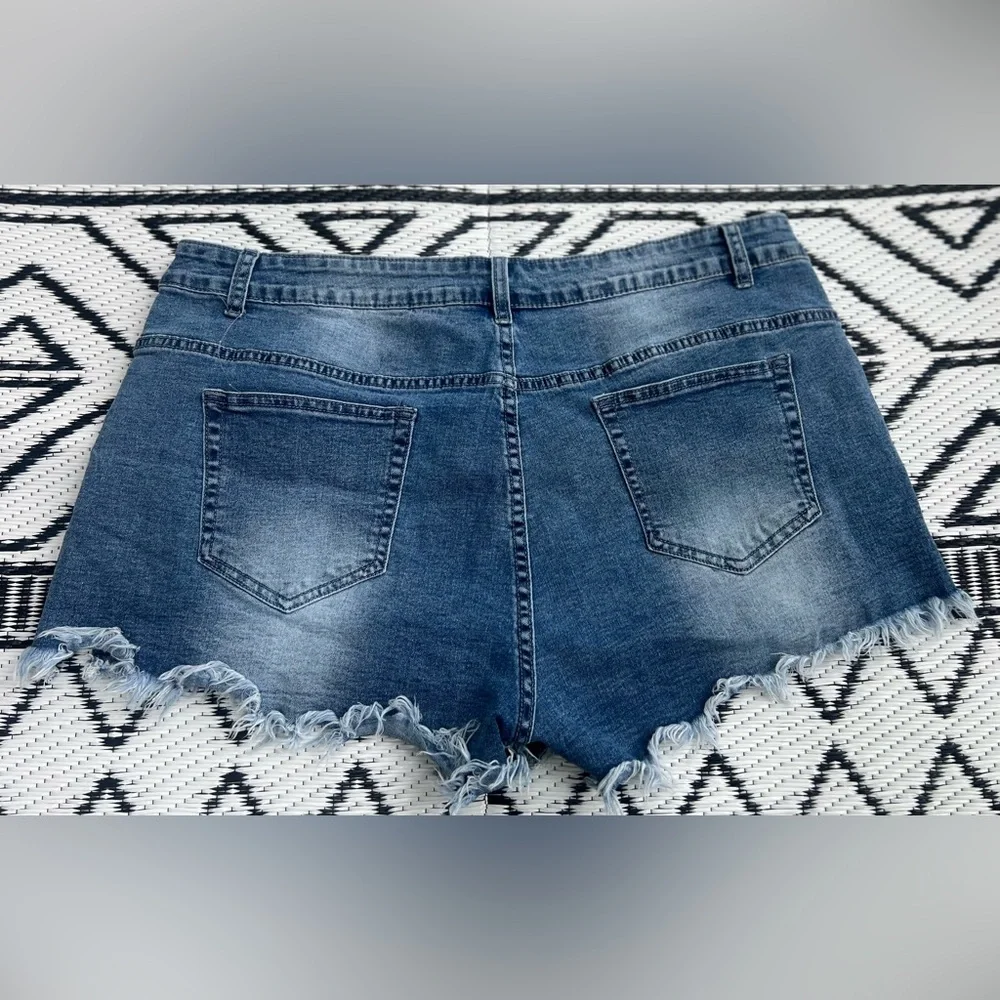 Distressed Denim Shorts